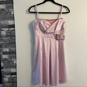 ASOS Vero Moda pink cocktail belted dress.